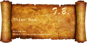 Thier Bea névjegykártya